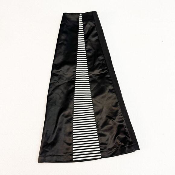 Jill Sander Black A Line Geometric Patterned Skirt Size 26 - Picture 5 of 5